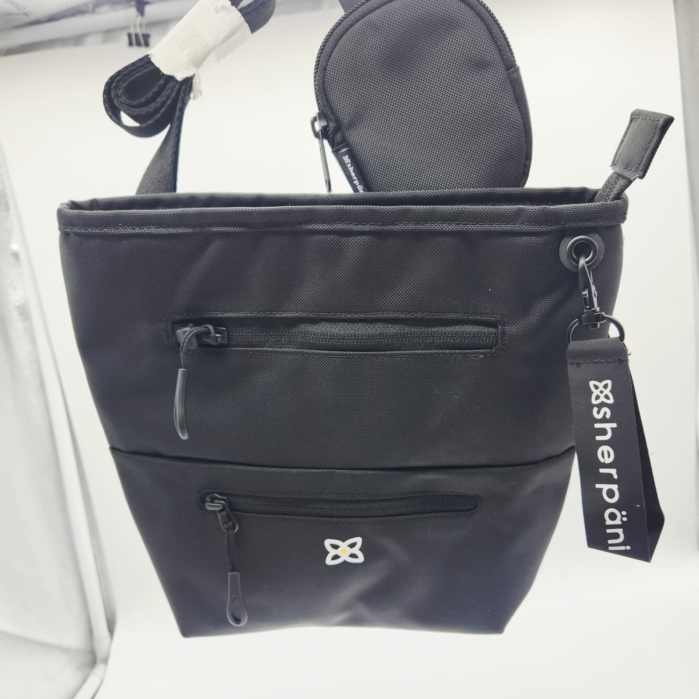 Sherpani Sadie Nylon Crossbody Bag RFID Protection Removable Coin Purse Black‎ - Picture 4 of 5